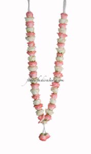 White Rose And Pink Rose Natural Flower Garland