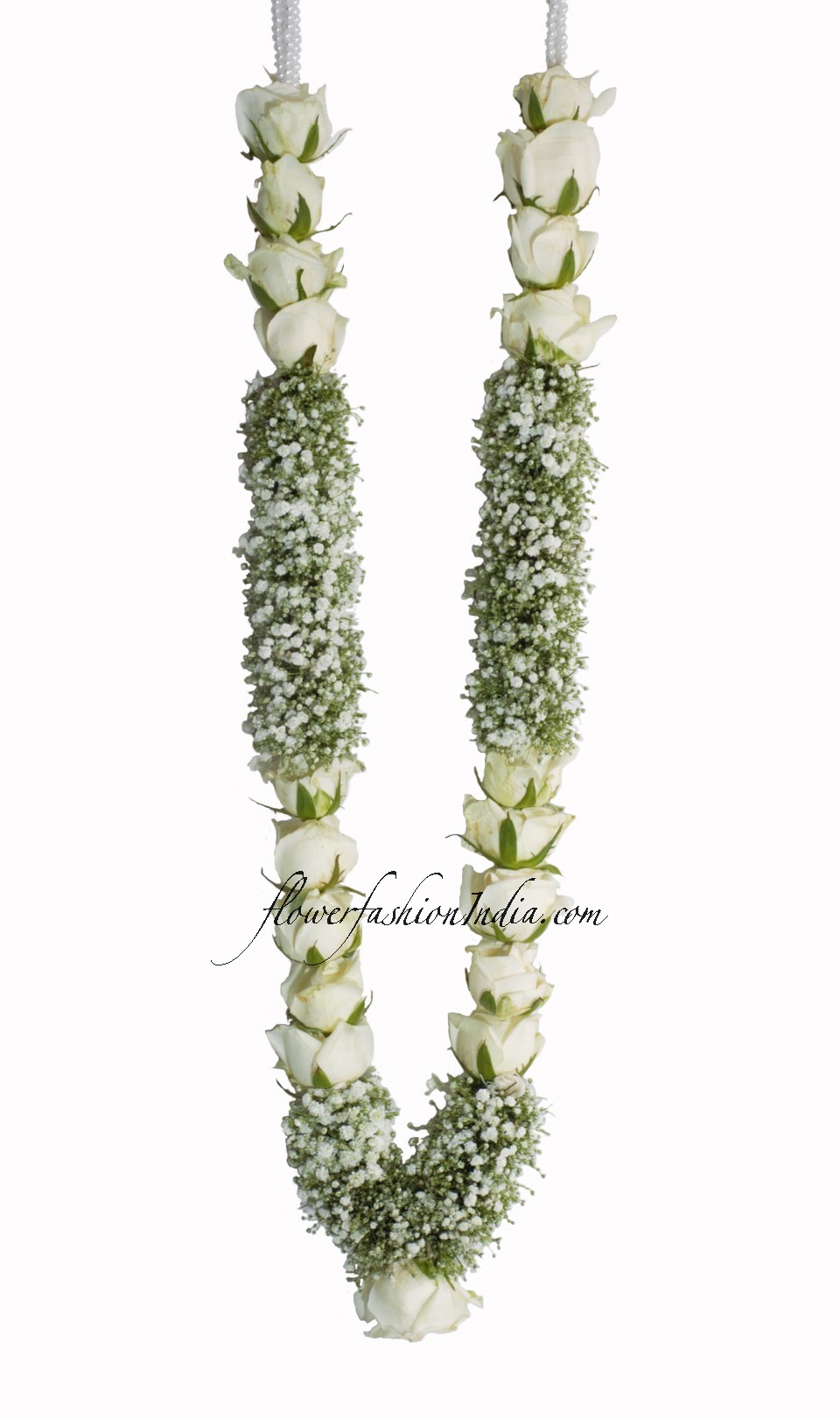 Available Online Designer White Rose And Baby's Breath Flower ...