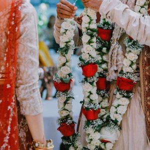 rose wedding garland